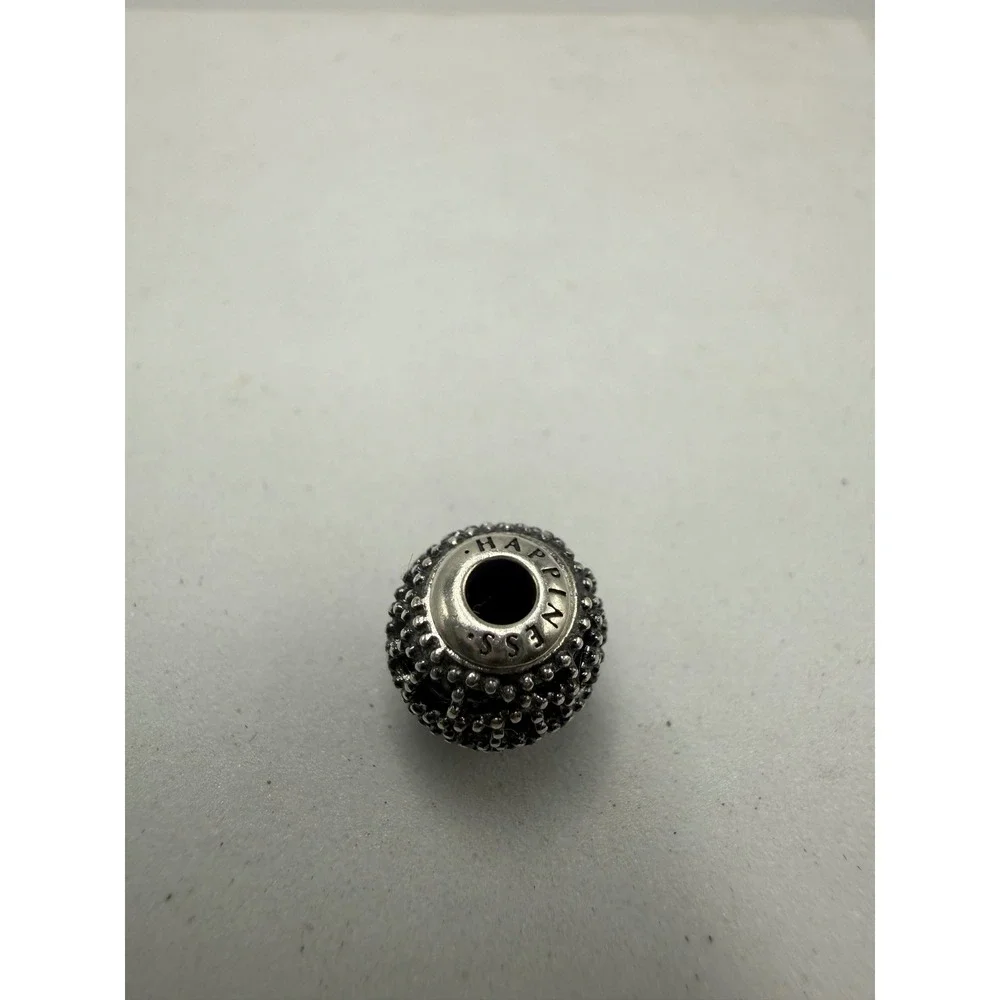Pandora Happiness Charm Sterling Silver S925 ALE Beaded Openwork Bead 790468